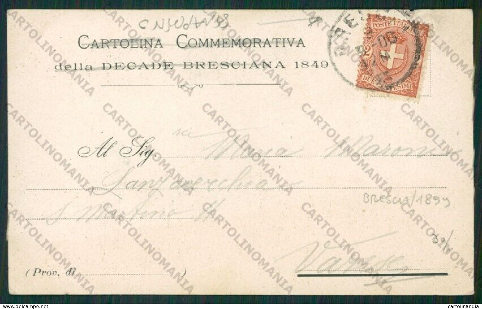 Mantova Brescia Commemorativa STRAPPINO Cartolina ZC6453 - Mantova