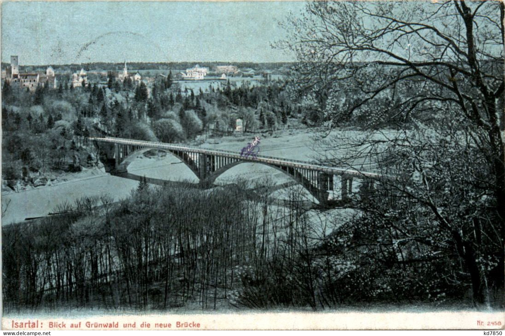 Isartal, Blick Auf Grünwald Und Die Neue Brücke - Muenchen