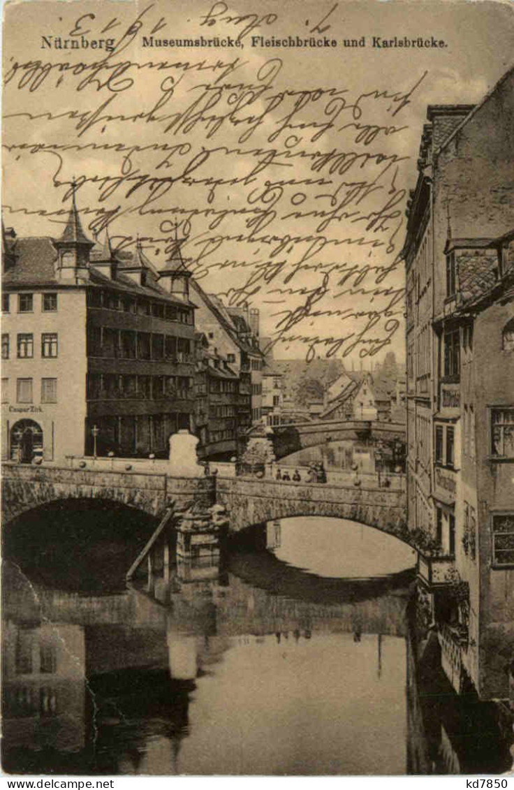 Nürnberg, Museumsbrücke, Fleischbrücke Und Karlsbrücke - Nürnberg