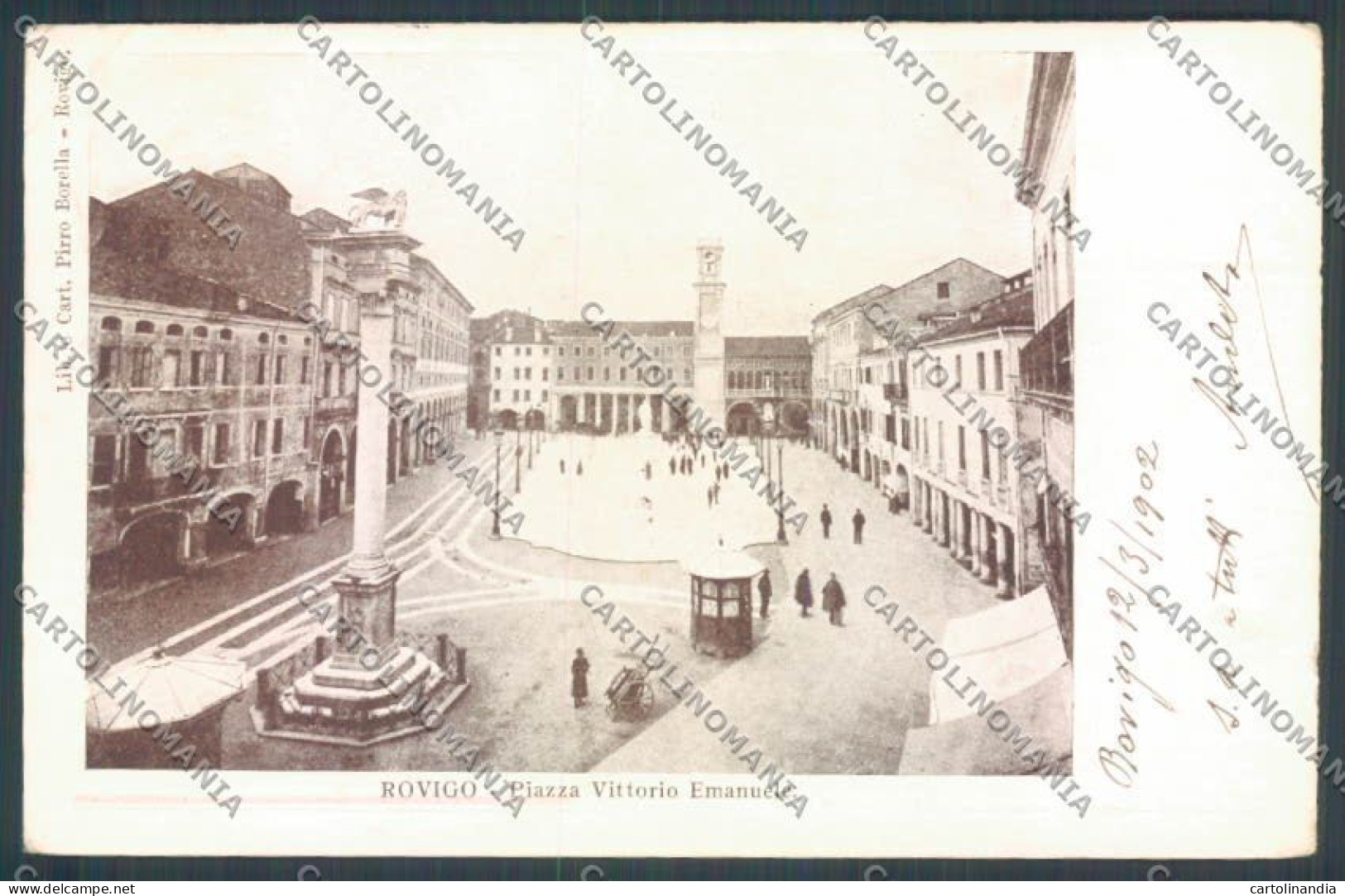 Rovigo Città Edicola PIEGHINA Cartolina ZQ1719 - Rovigo