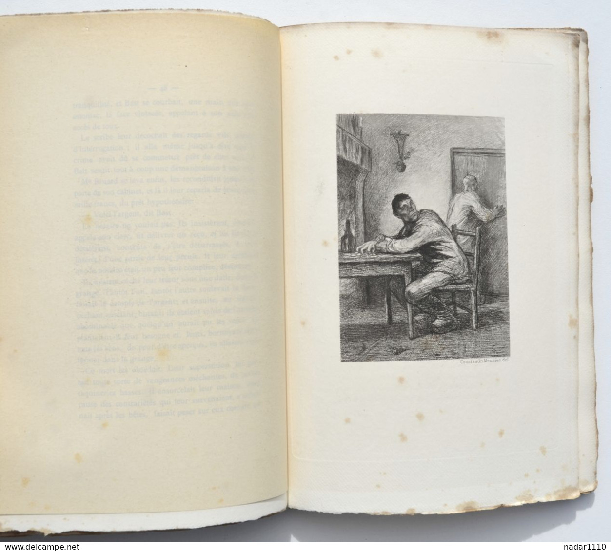 Le Mort - Camille Lemonnier, illustrations Constantin Meunier - EO 1902, exemplaire numéroté sur Marais à la forme