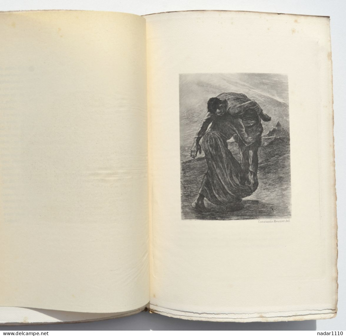Le Mort - Camille Lemonnier, illustrations Constantin Meunier - EO 1902, exemplaire numéroté sur Marais à la forme