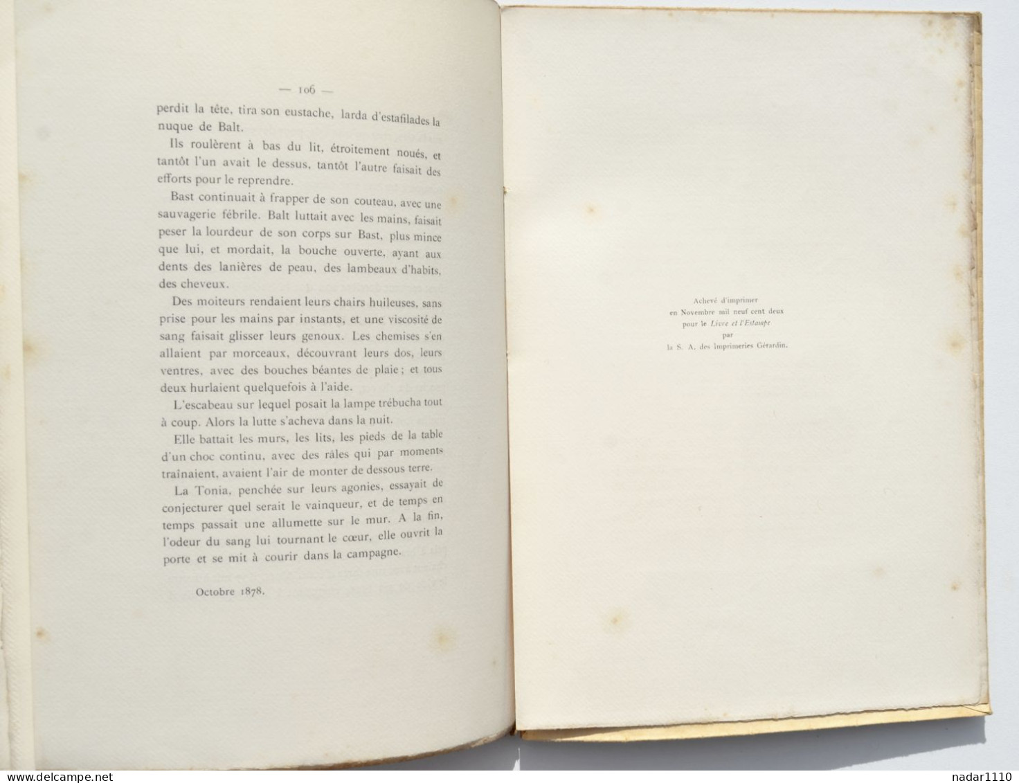 Le Mort - Camille Lemonnier, illustrations Constantin Meunier - EO 1902, exemplaire numéroté sur Marais à la forme