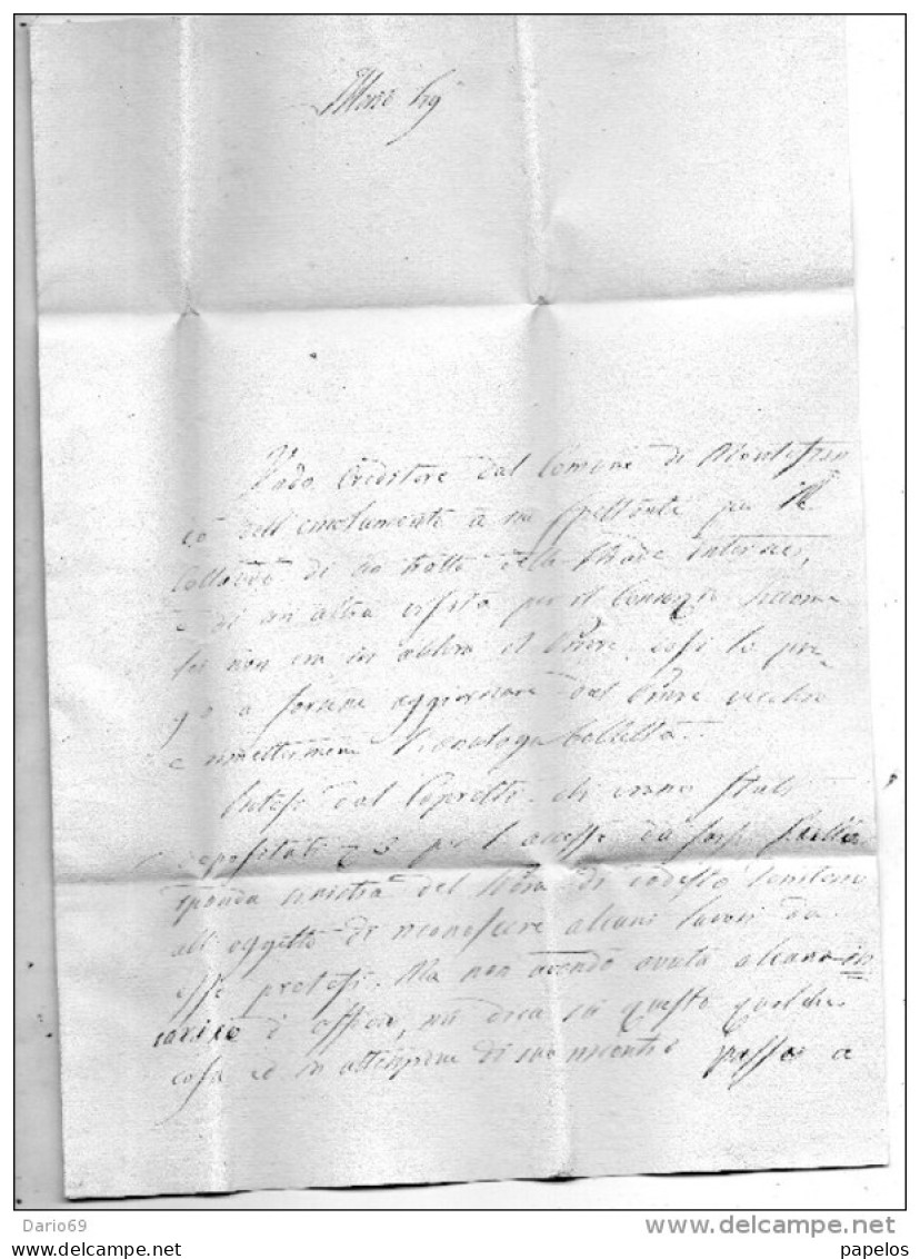 1843    LETTERA CON ANNULLO TERNI - ...-1850 Préphilatélie