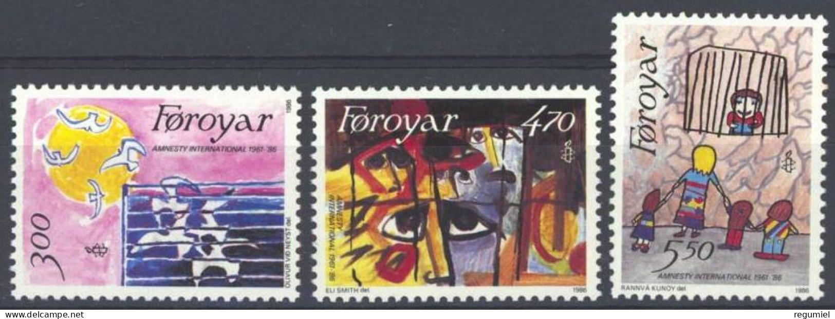 Feroe 130/132 ** MNH. 1986 - Isole Faroer