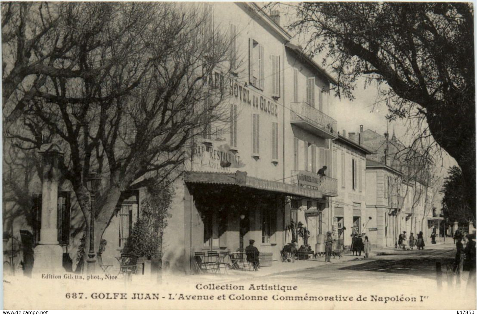 Golfe Juan - L Avenue Et Colonne Commemorative De Napoleon - Vallauris