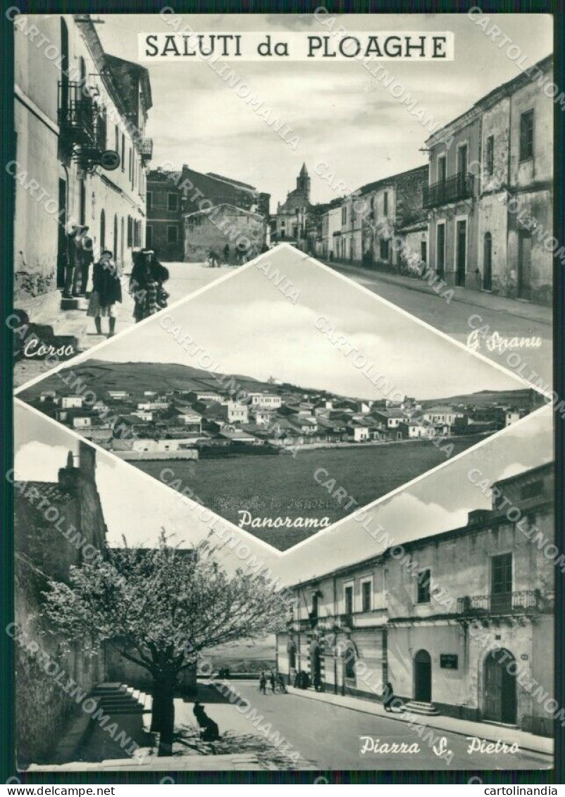 Sassari Ploaghe Saluti Da Foto FG Cartolina ZKM7982 - Sassari