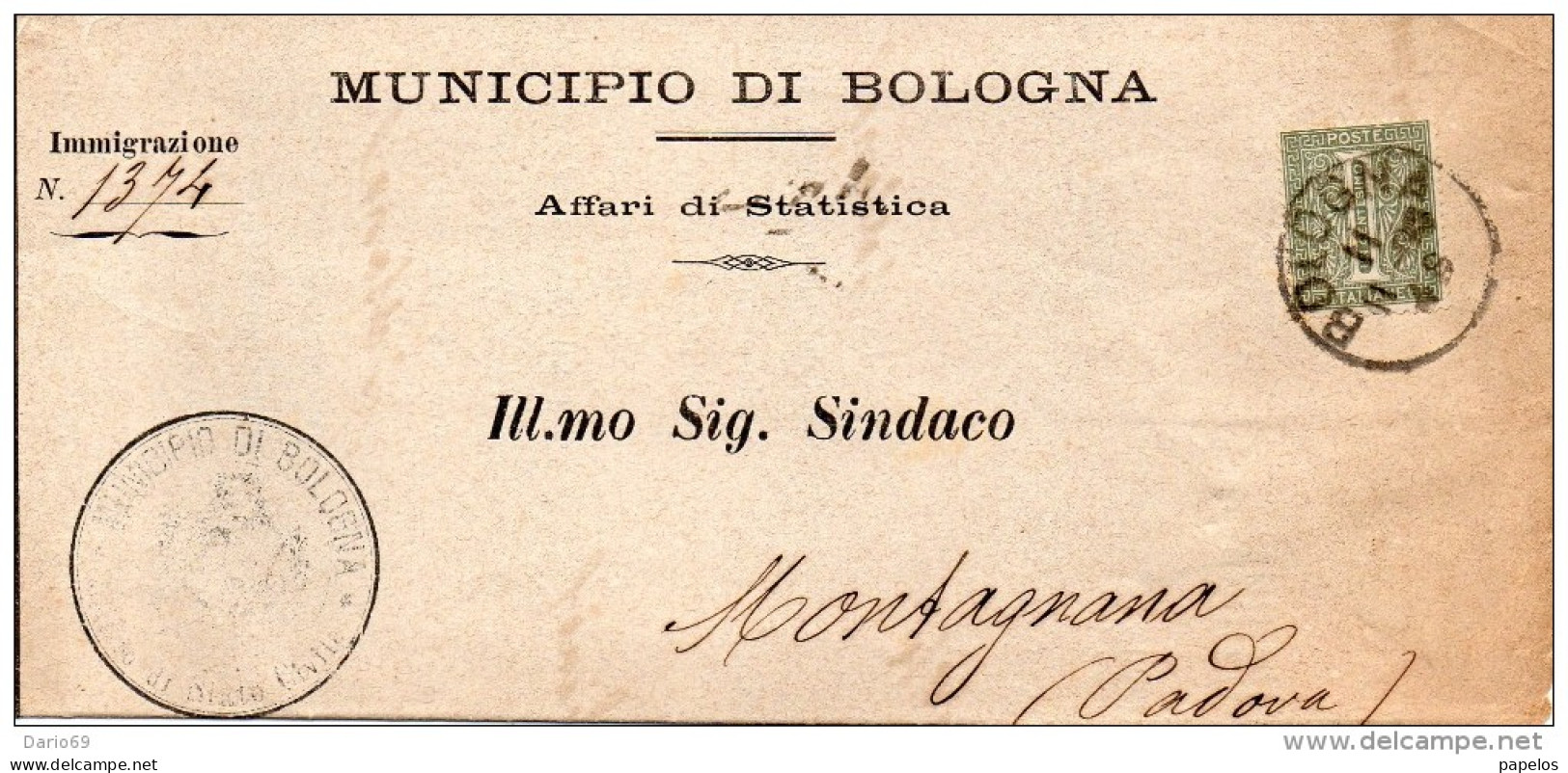 1894  LETTERA CON ANNULLO BOLOGNA - Marcofilía