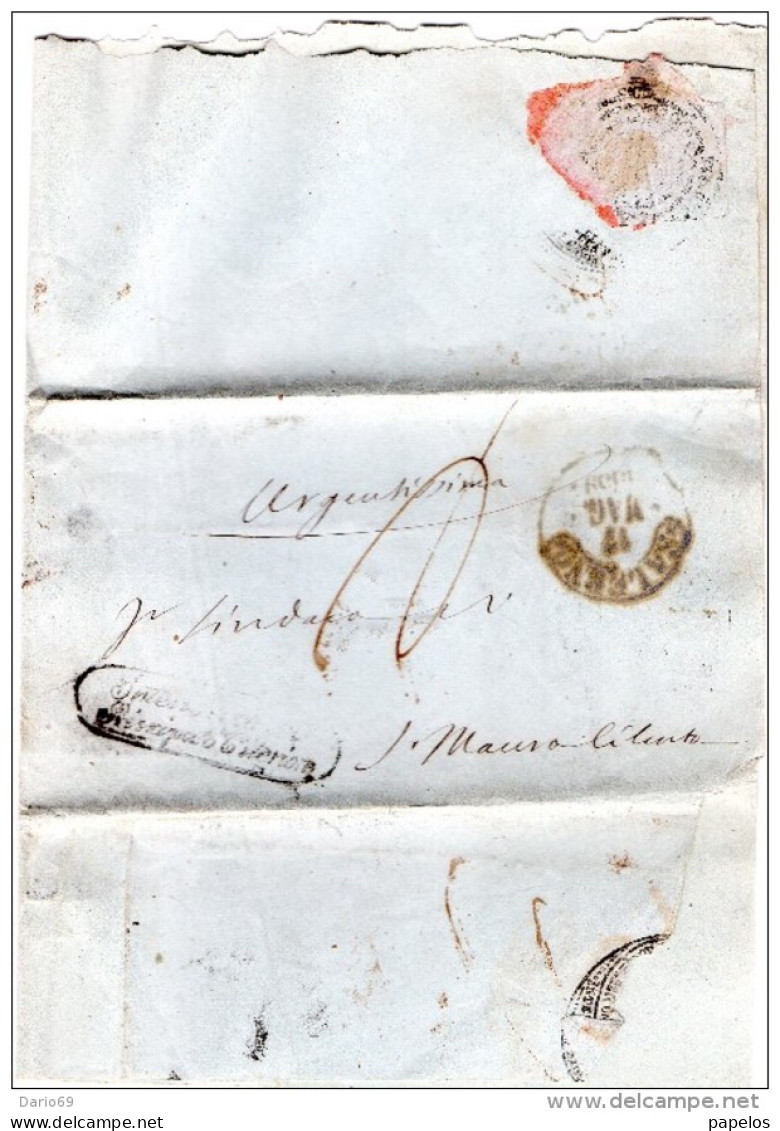 1859  LETTERA CON ANNULLO  SALERNO - 1. ...-1850 Prephilately