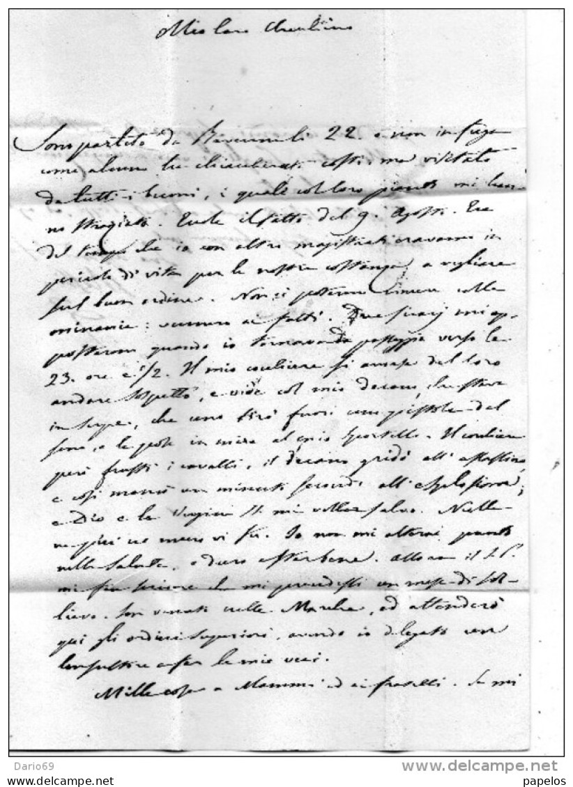 LETTERA CON ANNULLO TOLENTINO MACERATA - ...-1850 Voorfilatelie