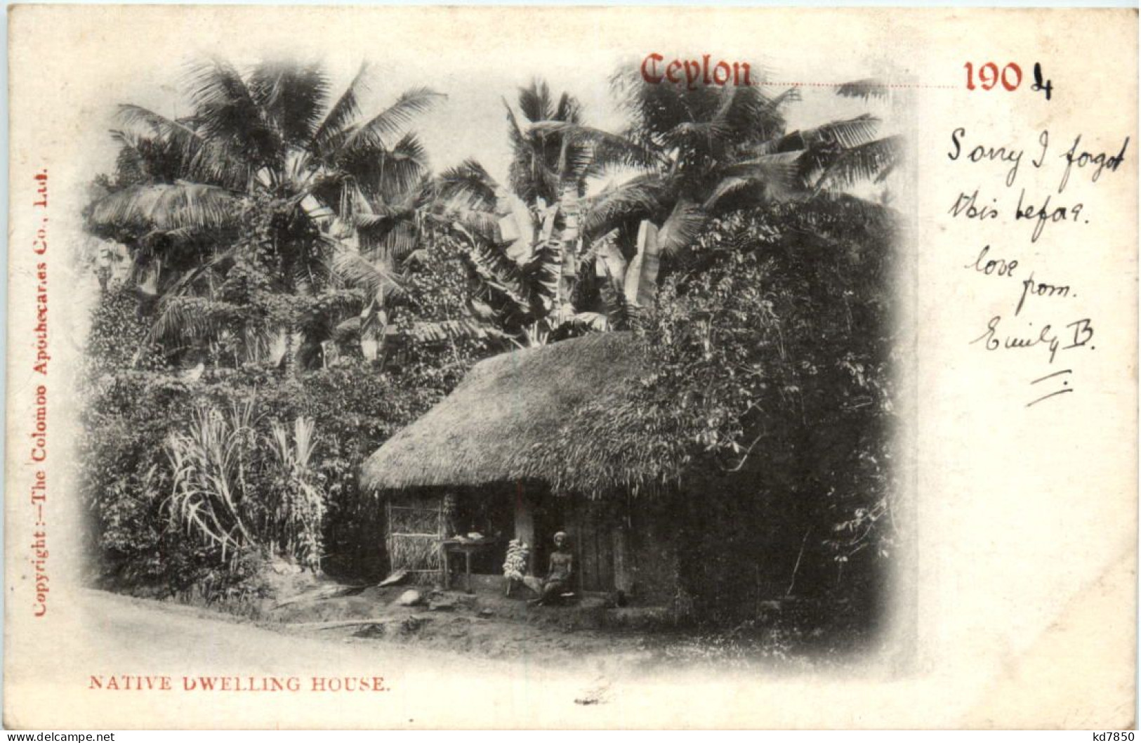Ceylon - Native Dwelling House - Sri Lanka (Ceylon)