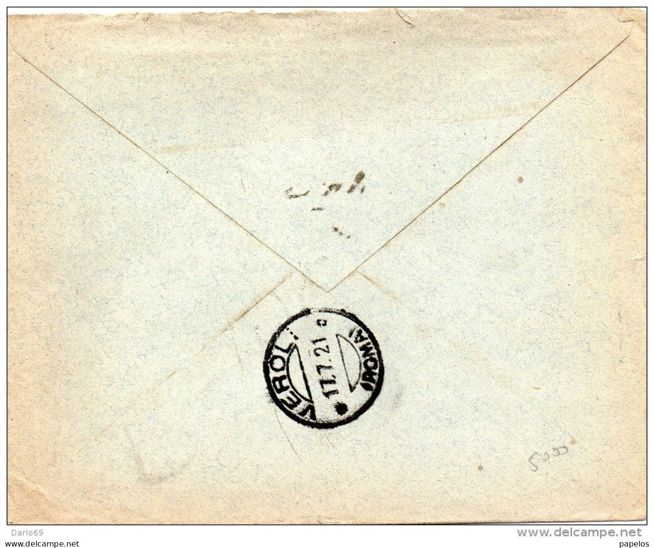 1921  LETTERA ESPRESSO  CON ANNULLO  PISA  + VEROLI - ROMA - Express Mail