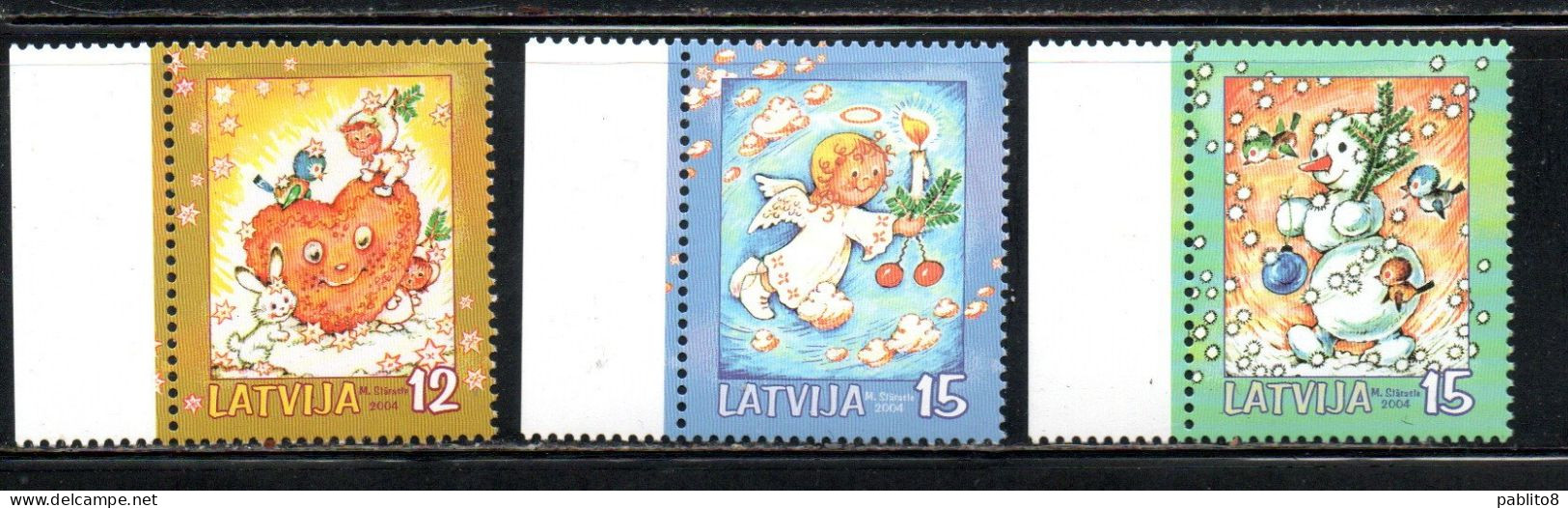 LATVIA LETTLAND LETTONIA LATVIJA 2004 CHRISTMAS NATALE NOEL WEIHNACHTEN NAVIDAD COMPLETE SET SERIE COMPLETA MNH - Letonia