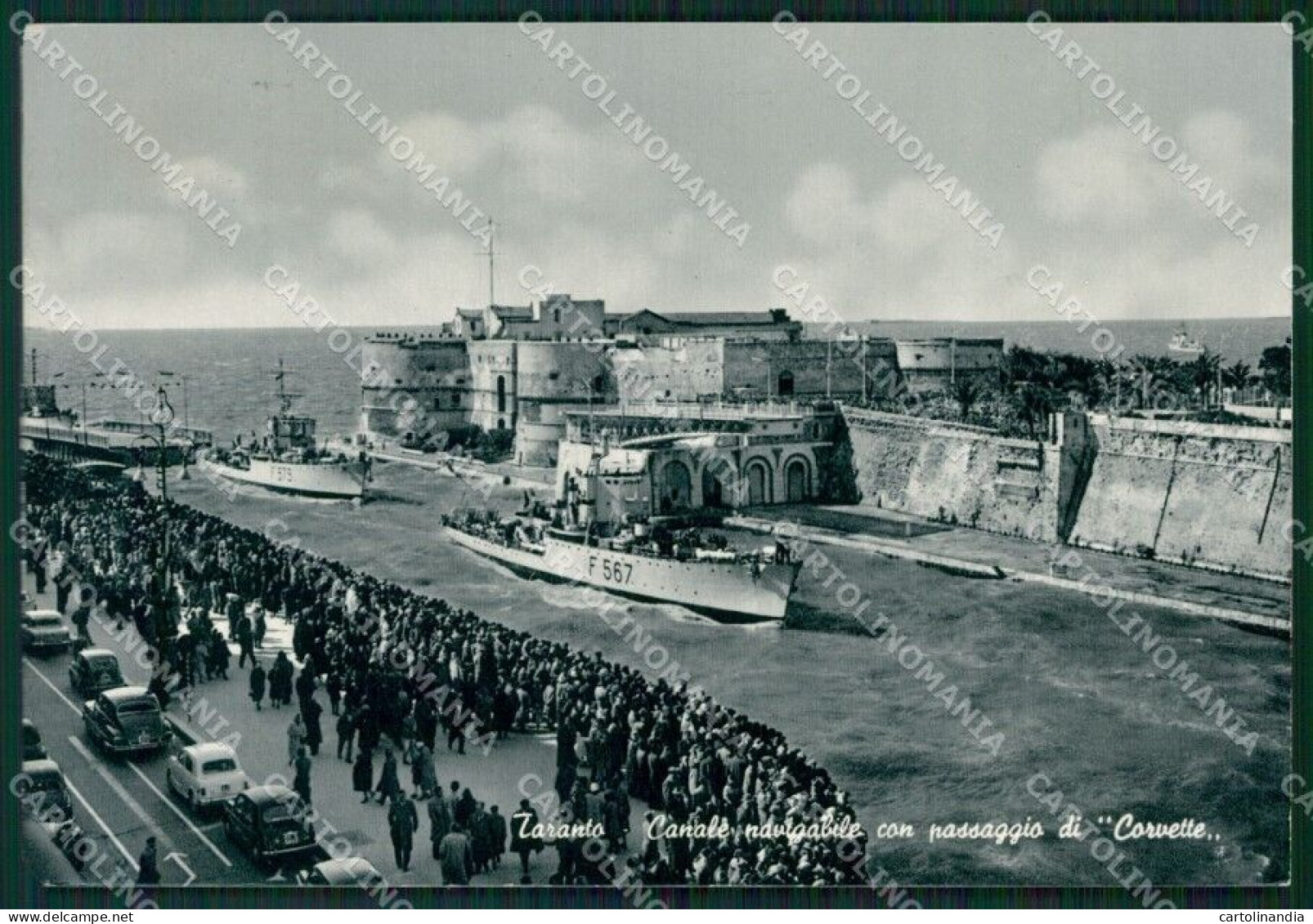 Taranto Città Ponte Girevole Corvette Foto FG Cartolina ZKM8415 - Taranto