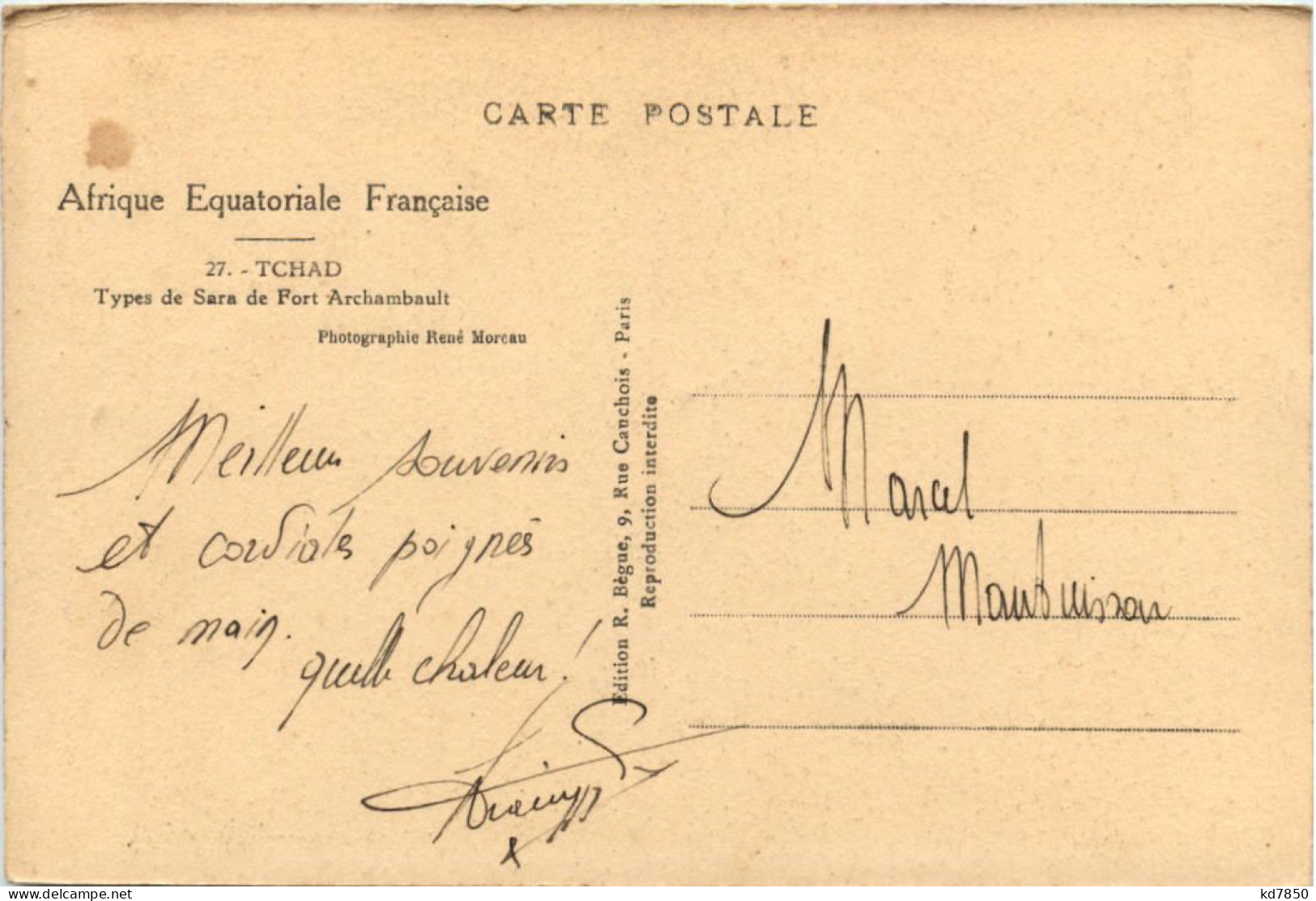 Tschad - Types De Sara - Tschad