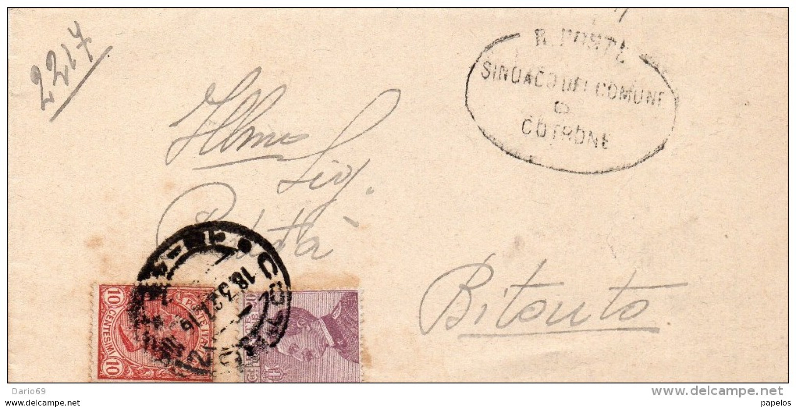 1927 LETTERA CON ANNULLO CROTONE - Poststempel
