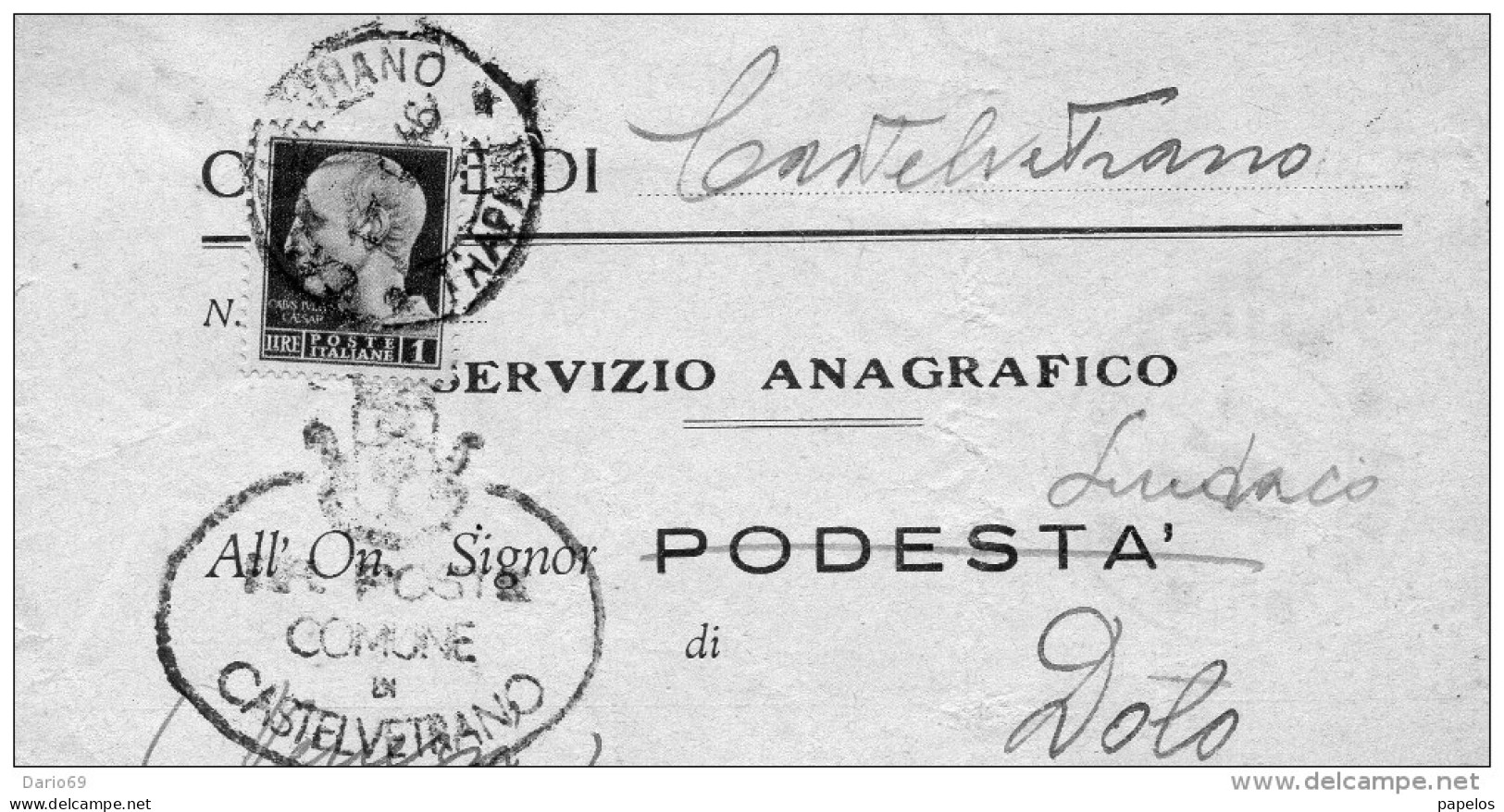 1946 LETTERA CON ANNULLO CASTELVETRANO TRAPANI - Storia Postale