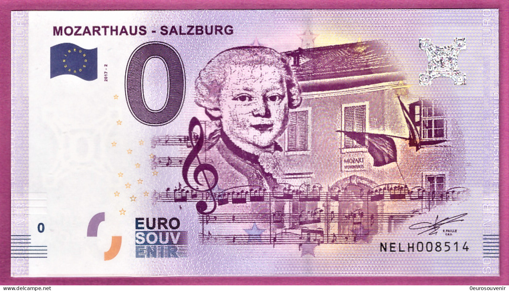 0-Euro NELH 2017-2 MOZARTHAUS - SALZBURG - Essais Privés / Non-officiels