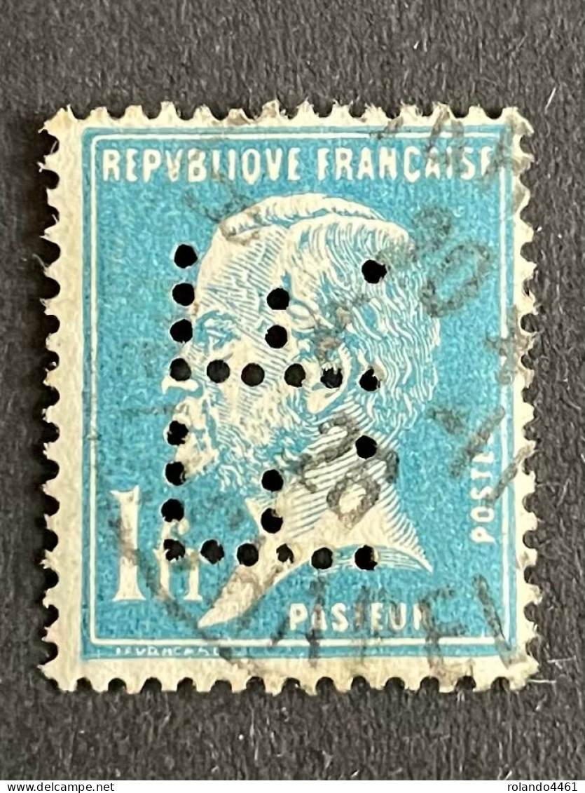 FRANCE N° 179 Pasteur F.F. 46 Indice 6 Perforé Perforés Perfins Perfin Superbe !! - Andere & Zonder Classificatie