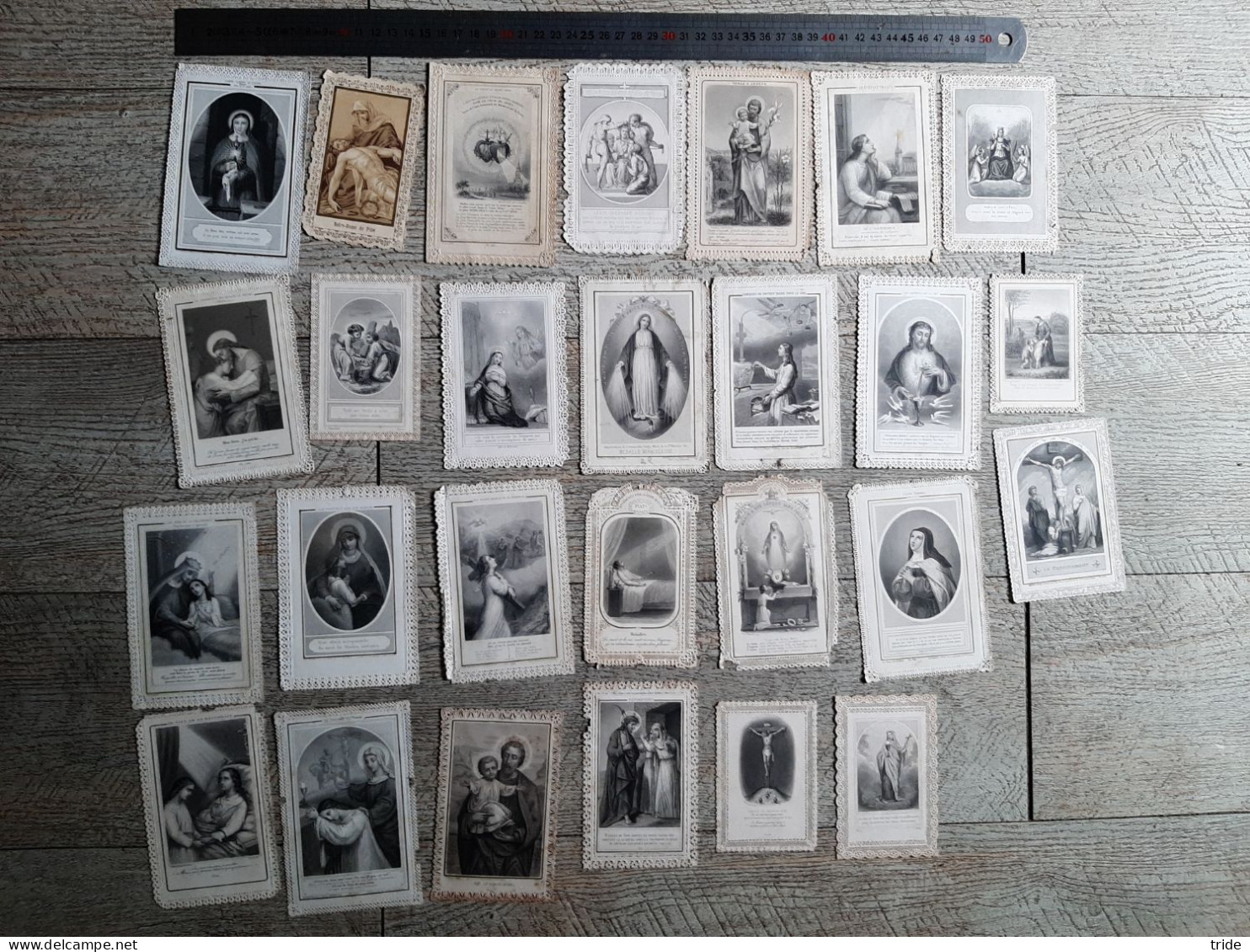 27 Canivets Anciens Canivet Image Religieuse Holy Card Christ Marie - Santini