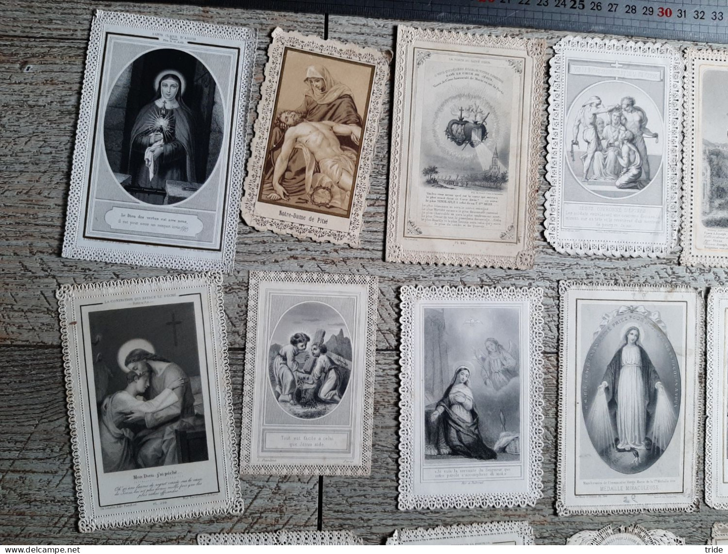 27 Canivets Anciens Canivet Image Religieuse Holy Card Christ Marie - Santini