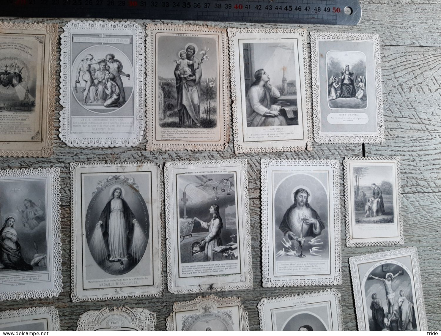 27 Canivets Anciens Canivet Image Religieuse Holy Card Christ Marie - Santini