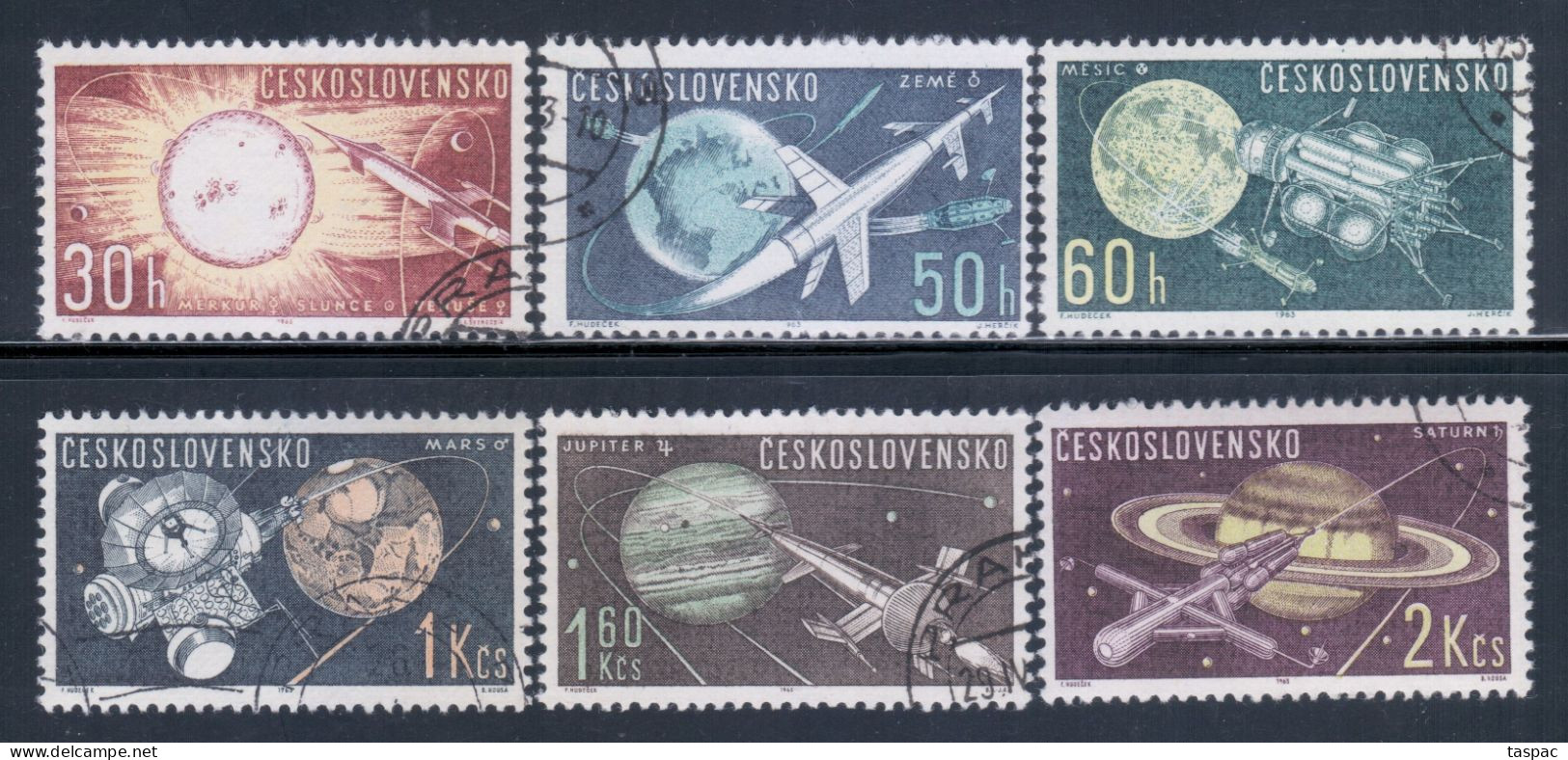 Czechoslovakia 1963 Mi# 1396-1401 Used - Space Research - Europa