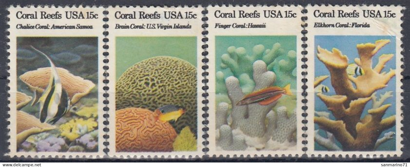 UNITED STATES 1434-1437,unused,hinged (*) Minor Damage Backside - Unused Stamps