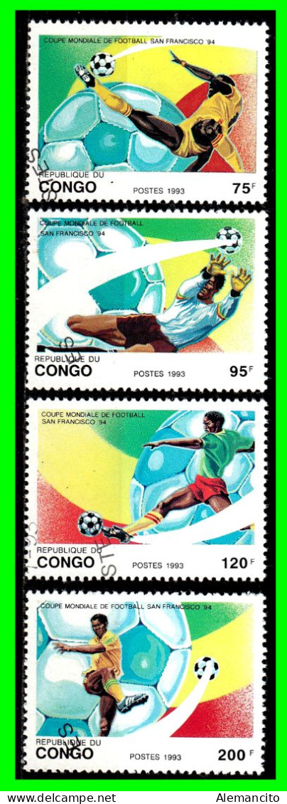 REPUBLICA DU CONGO - ( AFRIKA ) 4 SELLOS DE SERIE AÑO  1993 TEMATICA DEPORTES - Neufs