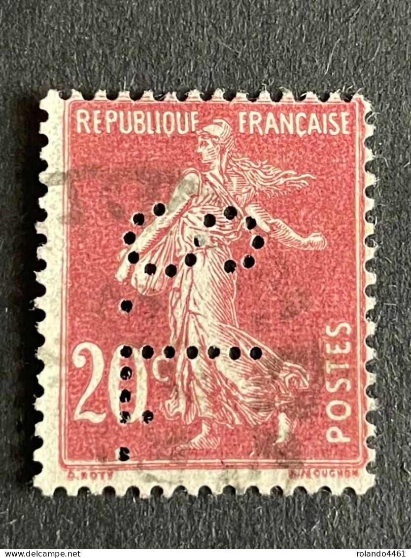FRANCE S N° 139 Semeuse S.L.142 Indice 3 Perforé Perforés Perfins Perfin Superbe ! - Other & Unclassified