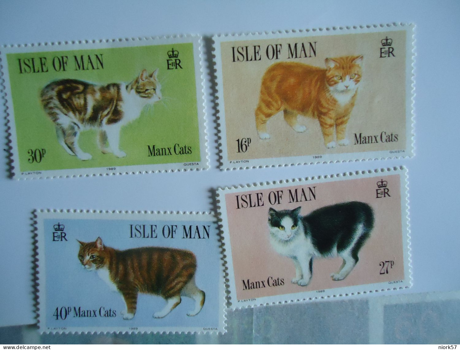 ISLE OF MAN   MNH   4  STAMPS    ANIMALS  CAT  CATS - Hauskatzen