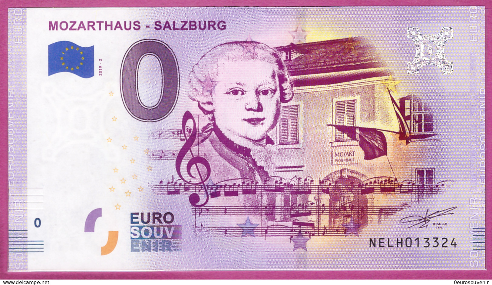 0-Euro NELH 2019-2 MOZARTHAUS - SALZBURG - Private Proofs / Unofficial