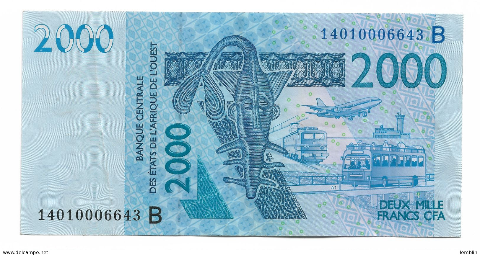 BENIN - 2.000 FRANCS CFA 2014 - Benin