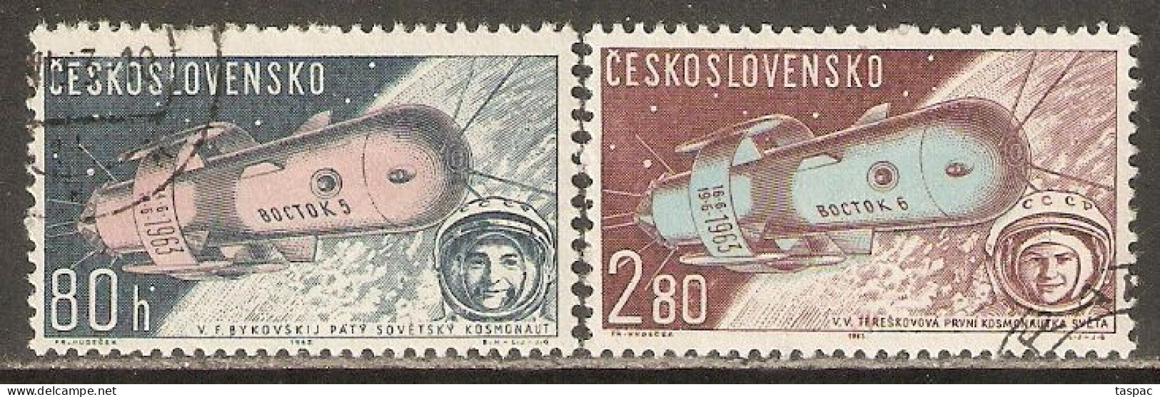 Czechoslovakia 1963 Mi# 1413-1414 Used - Vostok 5 And Vostok 6 / Space - Usados