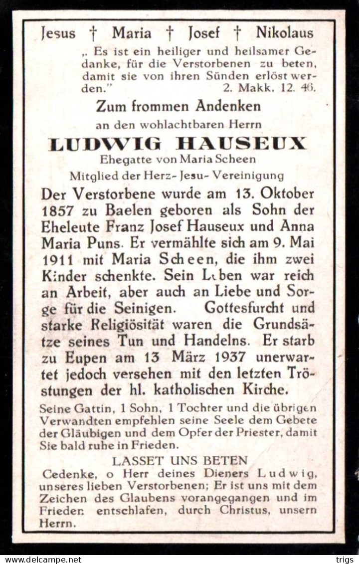 Ludwig Hauseux (1857-1937) - Images Religieuses