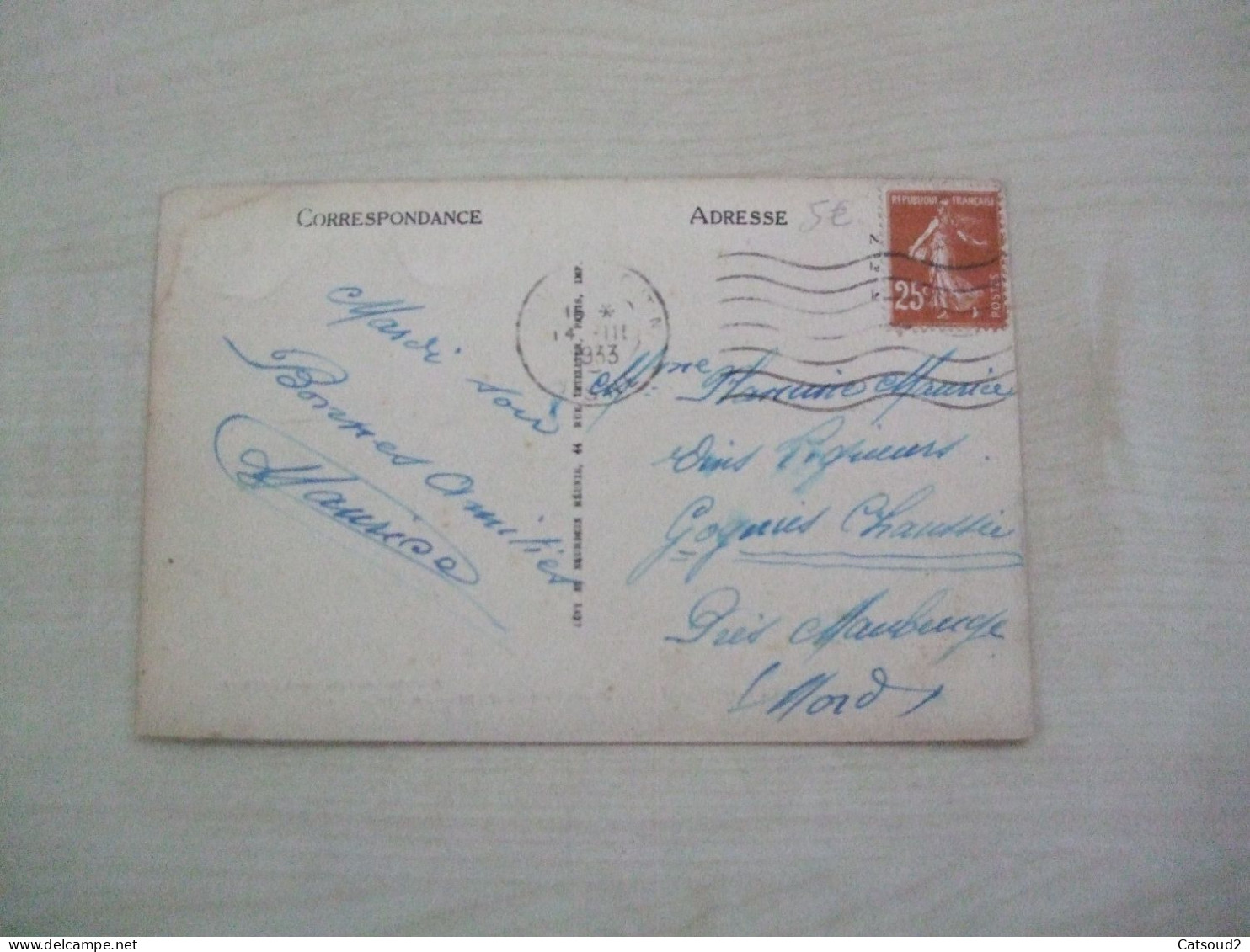 Carte Postale Ancienne 1933 ST QUENTIN Route De La Fère Prise Du Pont - Saint Quentin