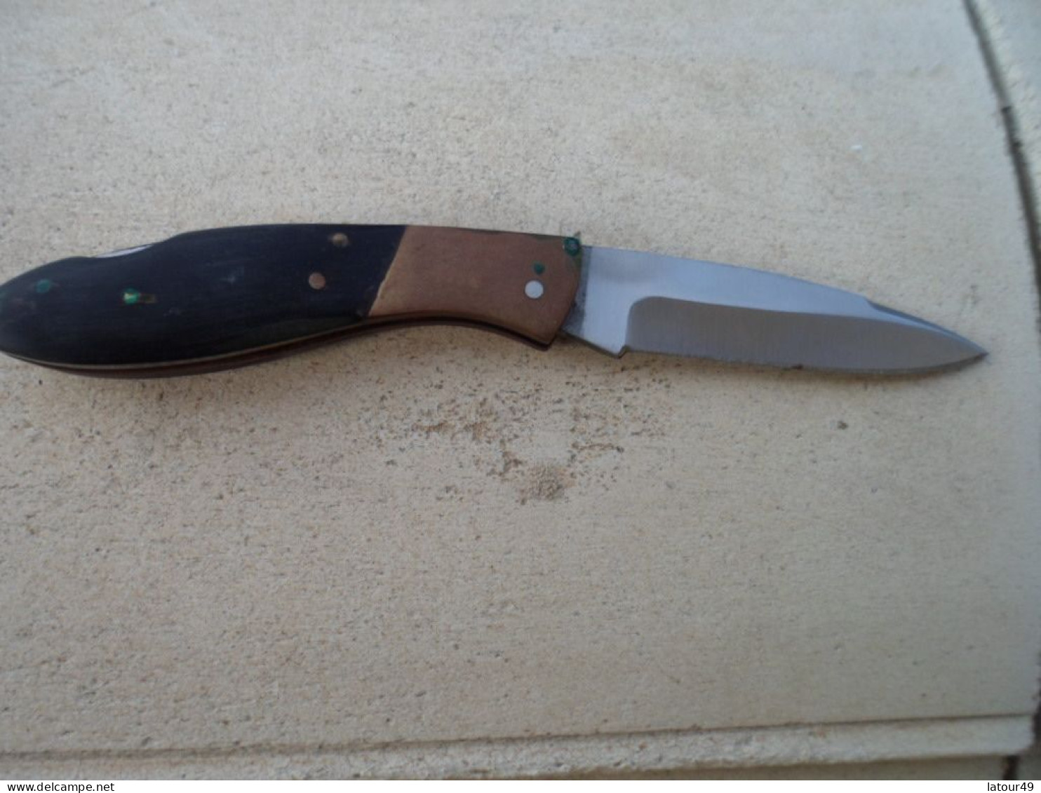 Couteau Stanless Steel Avec Son Etuit Et    Fusil Pour Eguiser Ouvert 18.5 Cm - Knives/Swords