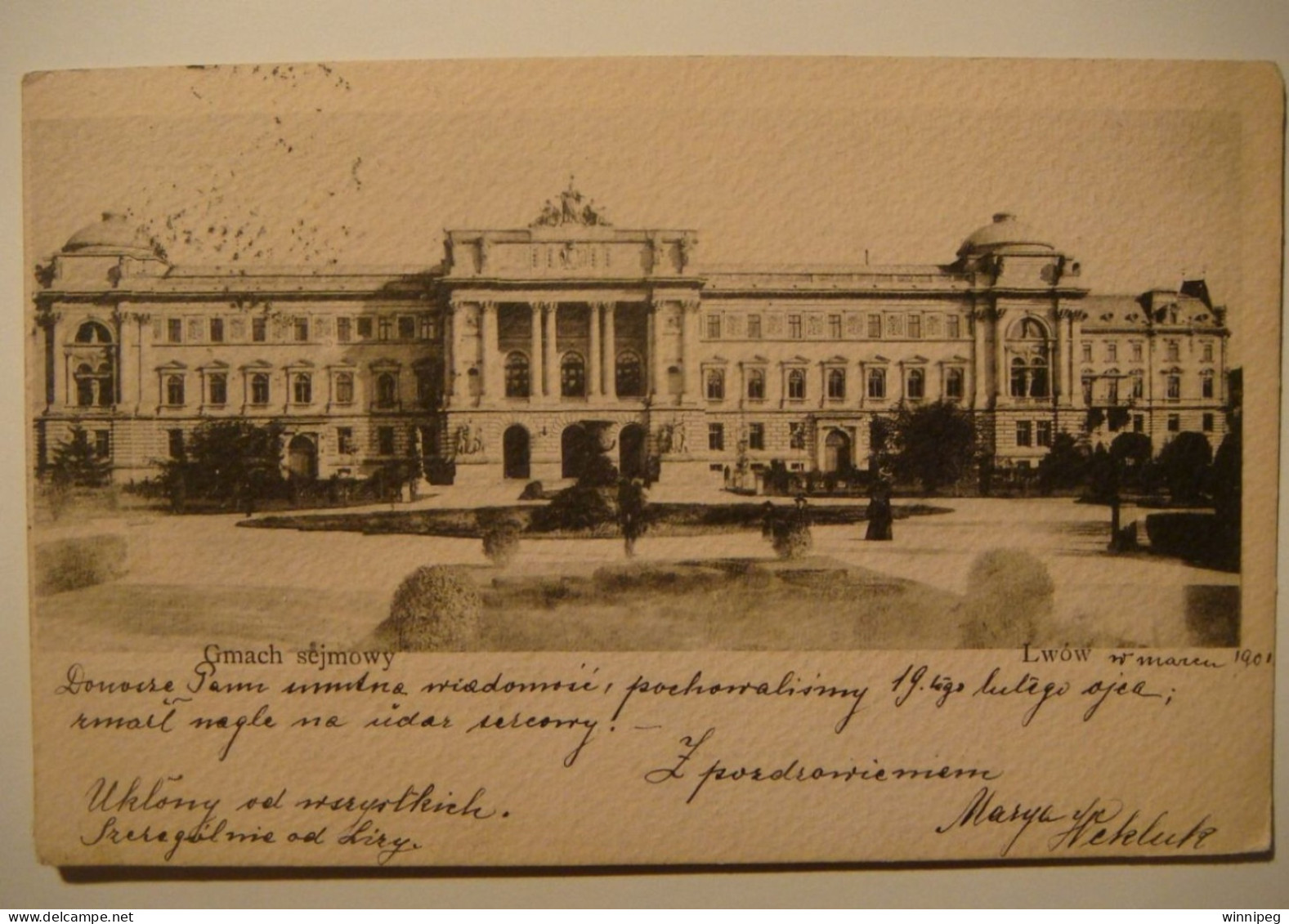 Lwow.Gmach Sejmowy.1901. Poland.Ukraine - Ukraine