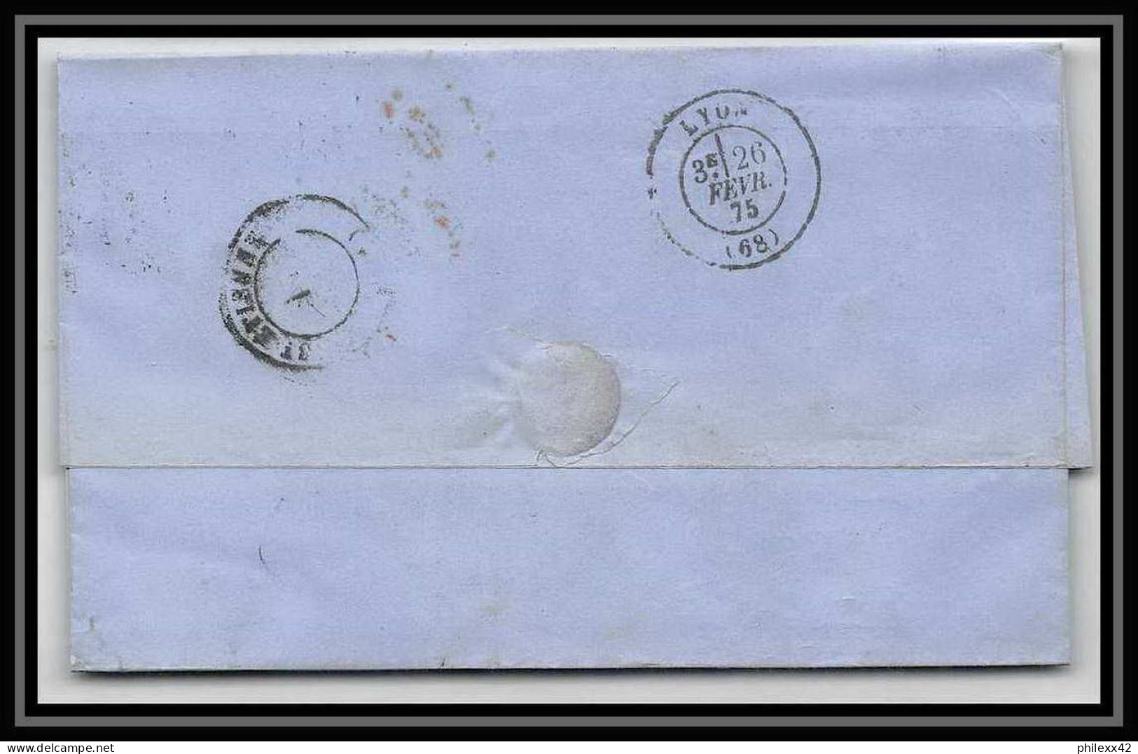 35242 N°19 40c Rose Milano Staz St Etienne France Lettre Cover Italie Italia Italy Lettre Cover Vittorio Emanuele 2 - Marcofilía