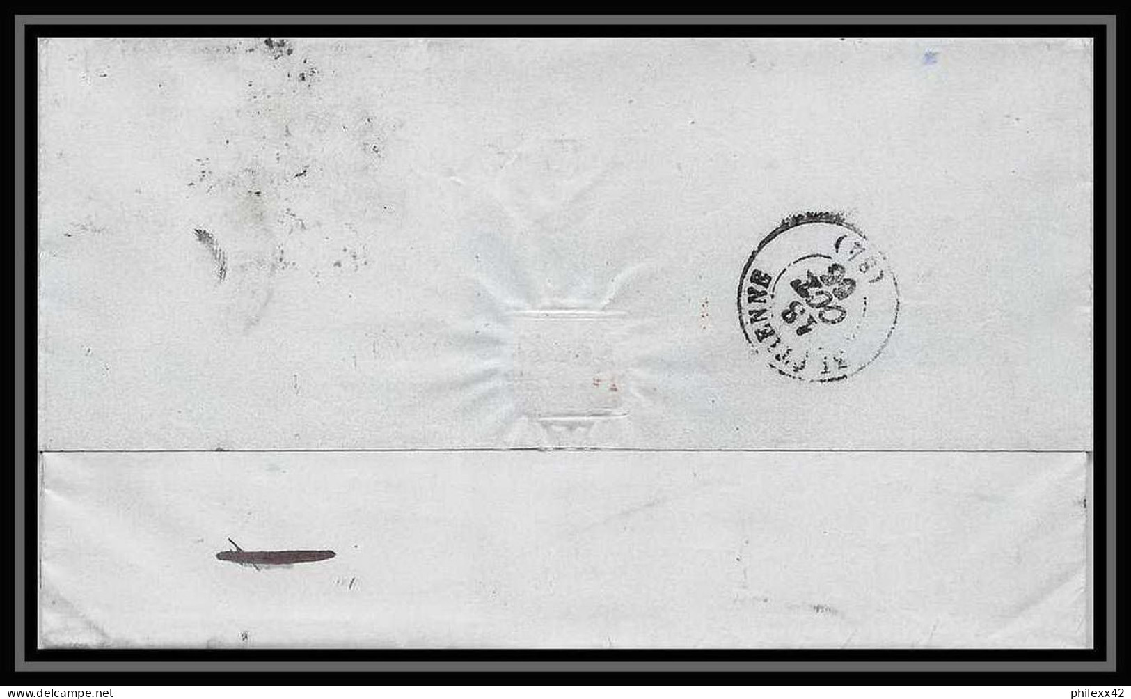 35098 N°22 20C Bleu Milano St Etienne France Lettre Cover Italie Italia Italy Lettre Cover Vittorio Emanuele 2 - Marcophilie