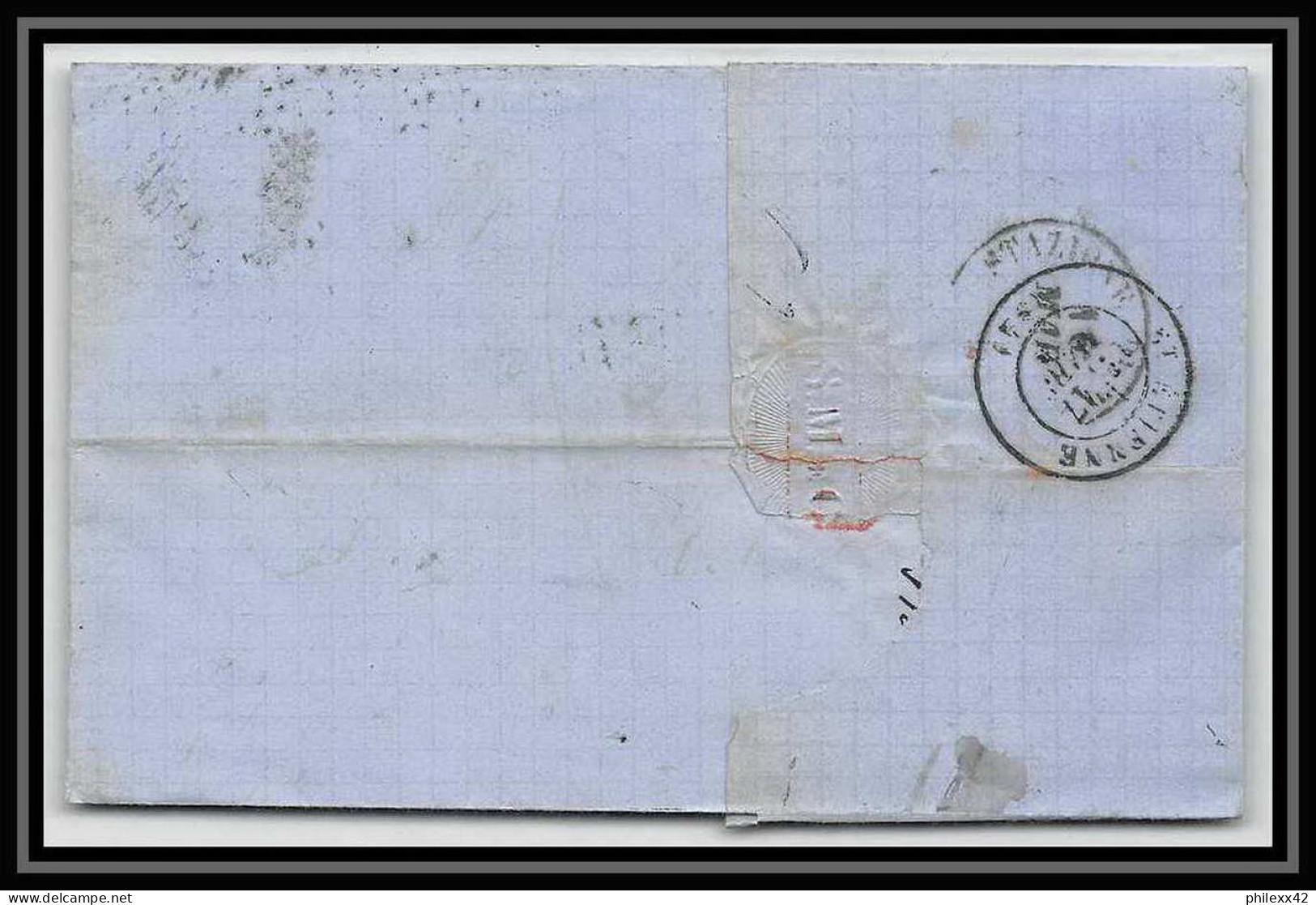 35047 N°23 20C Bleu Milano St Etienne France Lettre Cover Italie Italia Italy Lettre Cover Vittorio Emanuele 2 - Poststempel