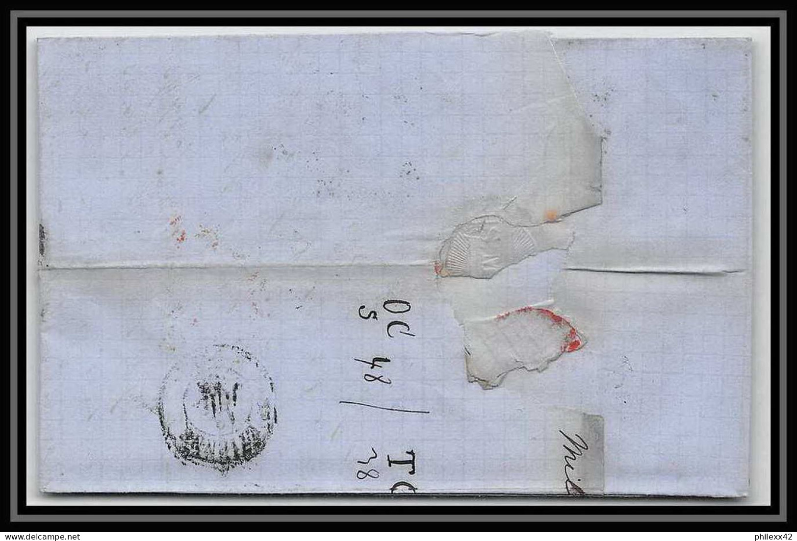 35044 N°23 20C Bleu Milano St Etienne France Lettre Cover Italie Italia Italy Lettre Cover Vittorio Emanuele 2 - Poststempel