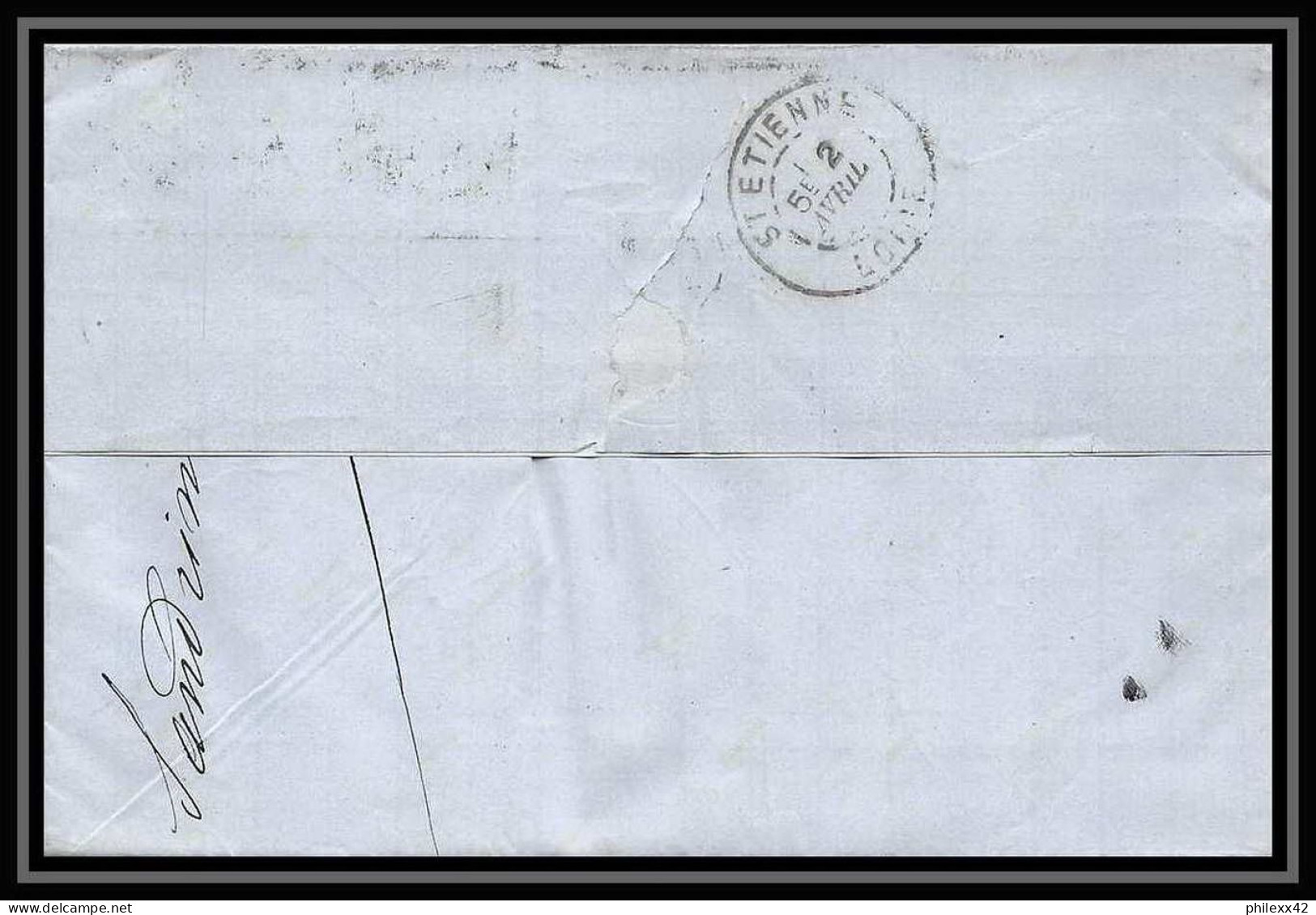 35032 N°36 25C Bleu Milano St Etienne Francelettre Cover Italie Italia Italy Lettre Cover Umberto I - Marcophilia