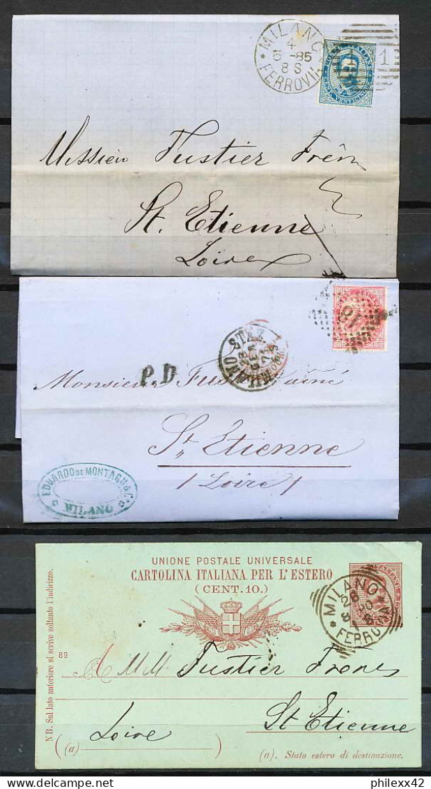  15/ - TRES BELLE COLLECTION DE LETTRES CLASSIQUE - FRANCE - ITALIE (italia) 1849 / 1900 rare 