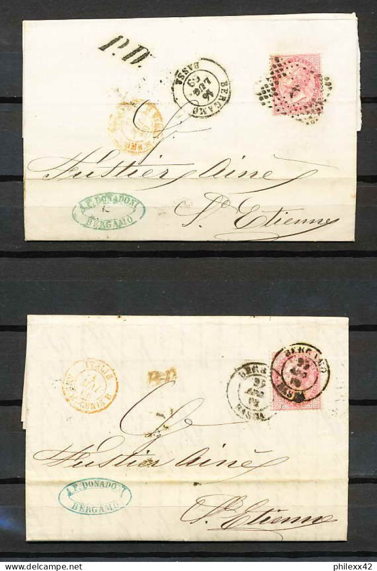  15/ - TRES BELLE COLLECTION DE LETTRES CLASSIQUE - FRANCE - ITALIE (italia) 1849 / 1900 rare 