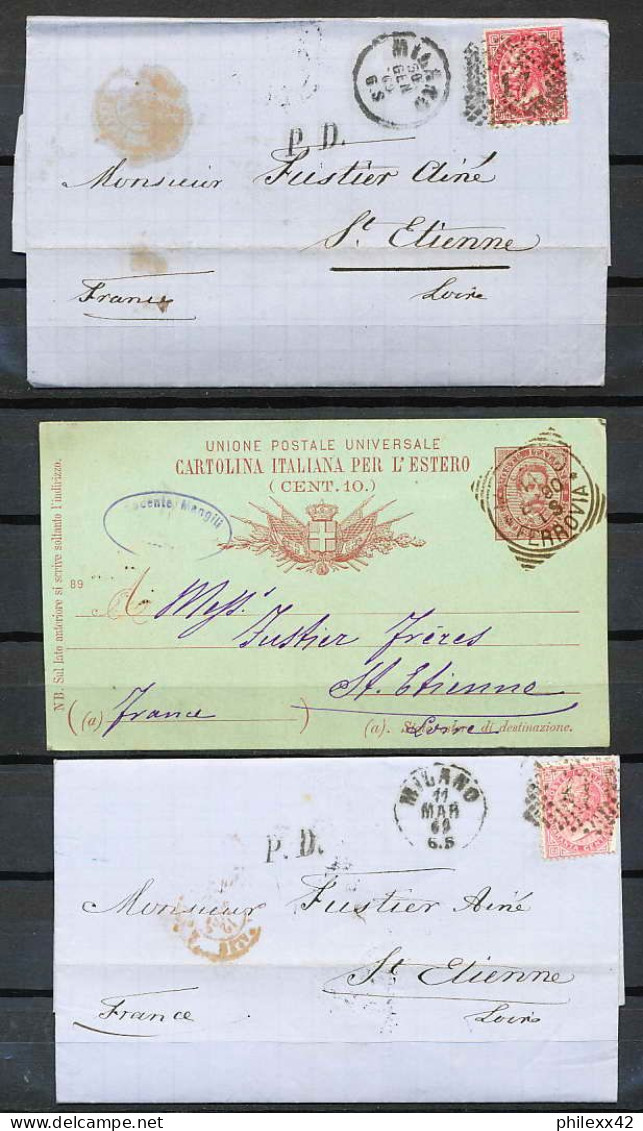  16/ - TRES BELLE COLLECTION DE LETTRES CLASSIQUE - FRANCE - ITALIE (italia) 1849 / 1900 rare 