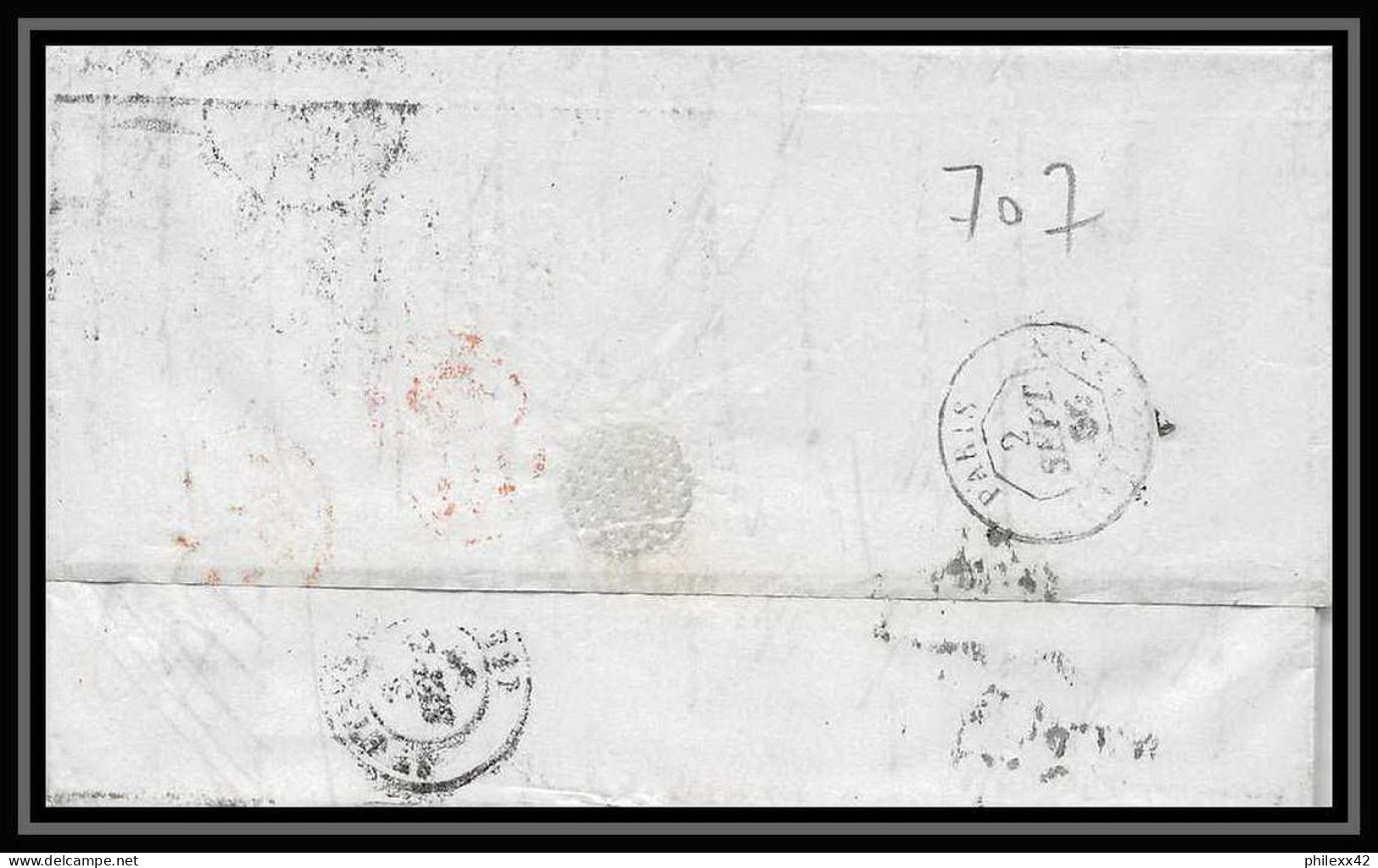 35875 N°32 Victoria 4p Red London St Etienne France 1866 Cachet EC77 Lettre Cover Grande Bretagne England - Briefe U. Dokumente