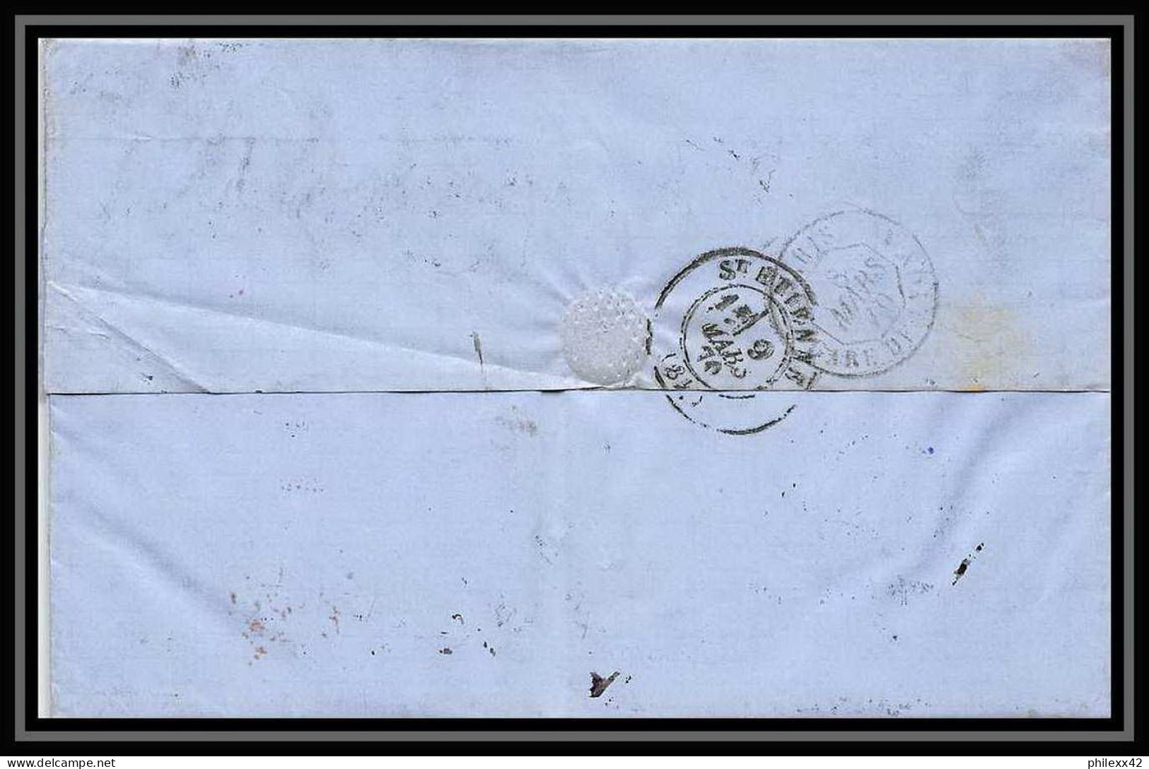 35842 N°32 Victoria 4p London St Etienne 1867 Cachet 103 Paire Lettre Cover Grande Bretagne England - Lettres & Documents