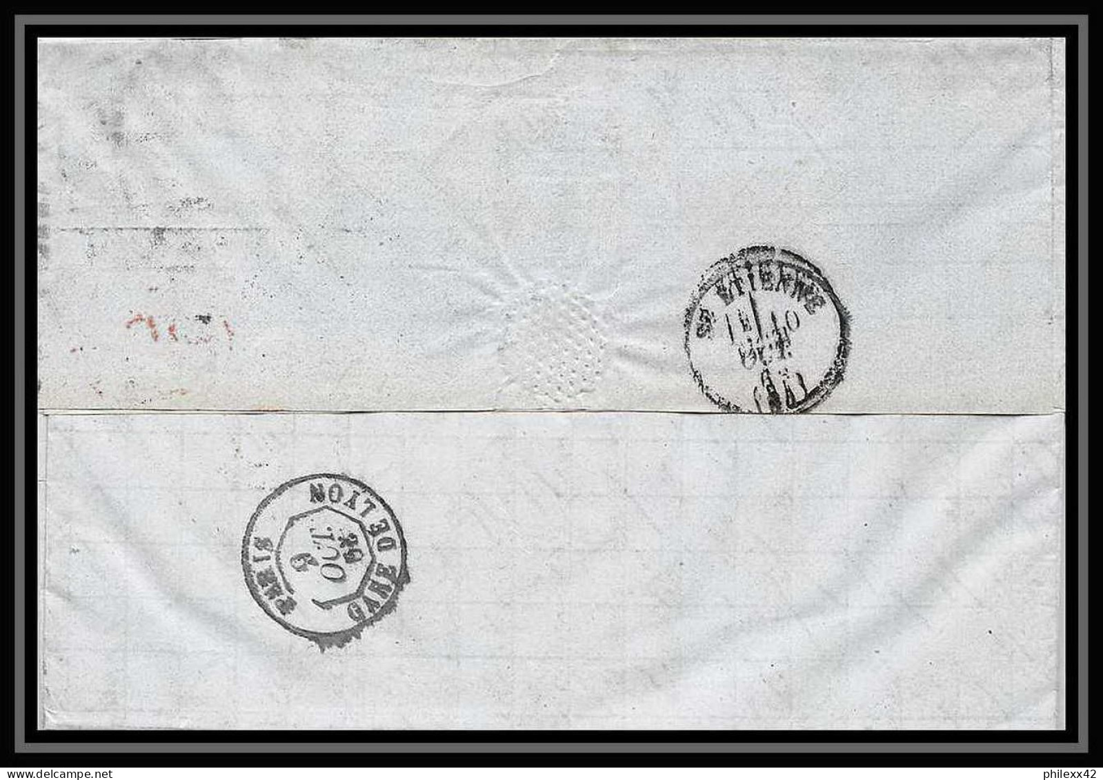 35832 N°32 Victoria 4p Red London St Etienne France 1868 Cachet 100 Lettre Cover Grande Bretagne England - Cartas & Documentos