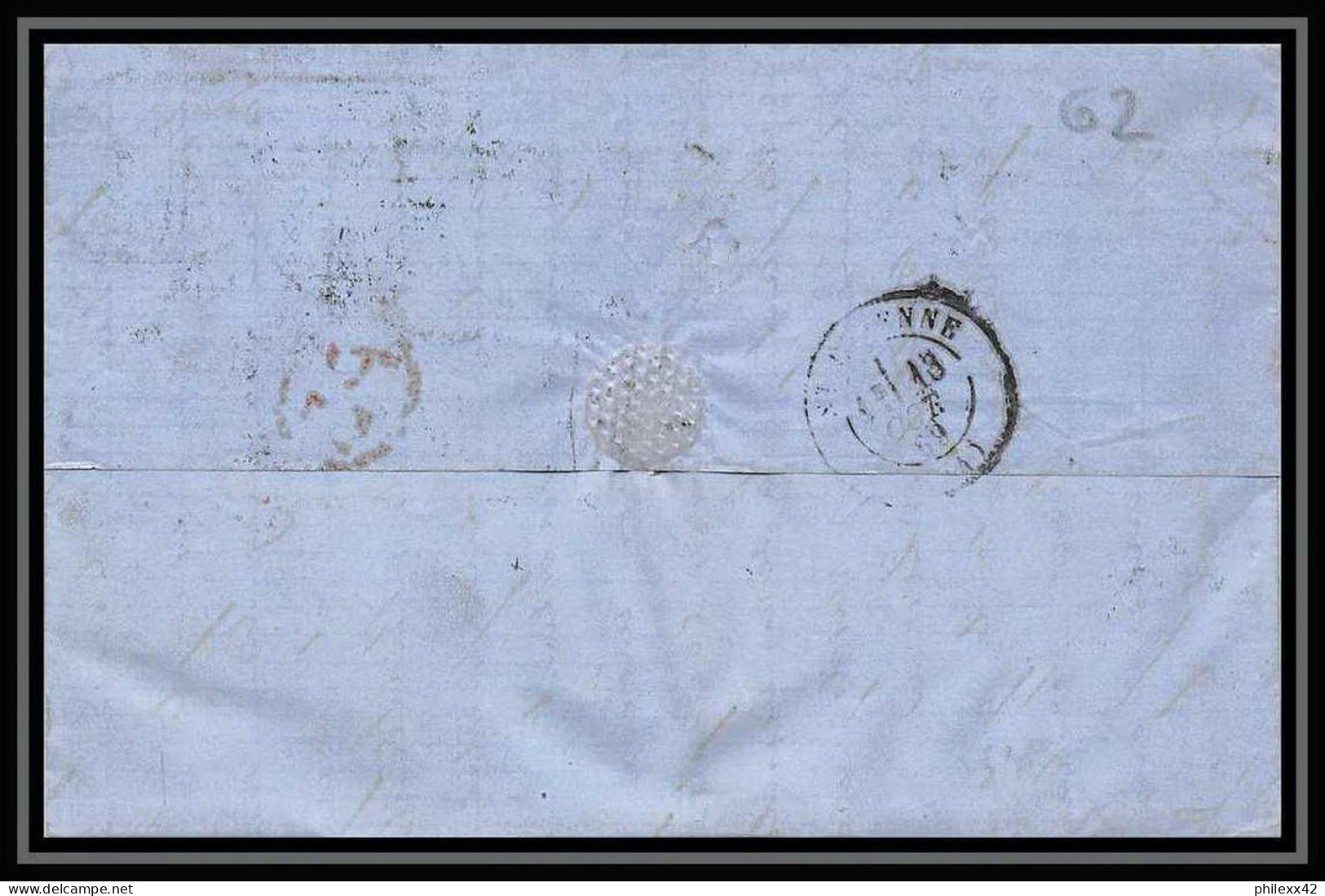 35814 N°32 Victoria 4p Red London St Etienne France 1869 Cachet 98 Lettre Cover Grande Bretagne England - Lettres & Documents